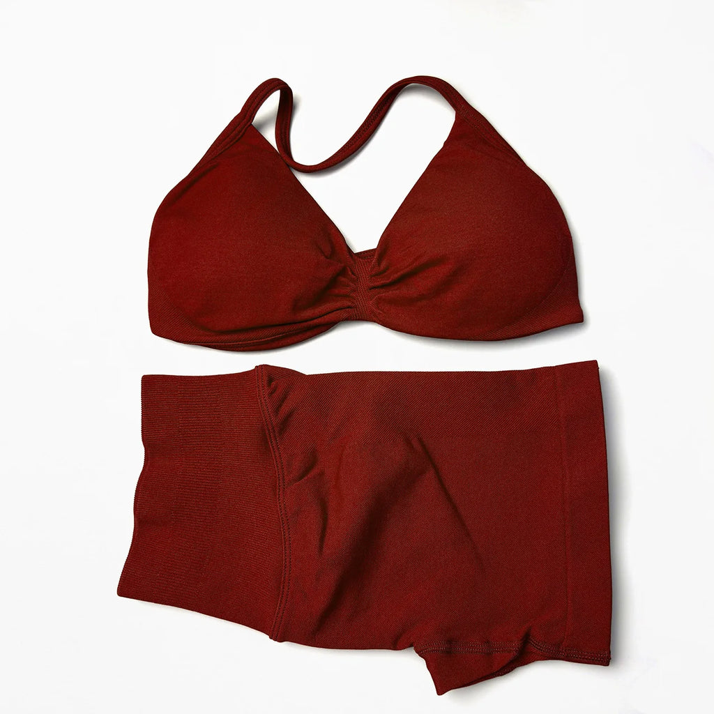 Seamless Strappy Workout Gym Set