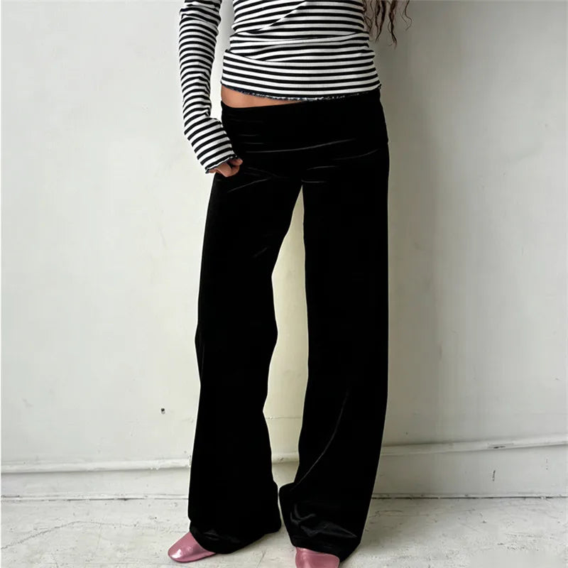 2026 Fold Over Wide Pants