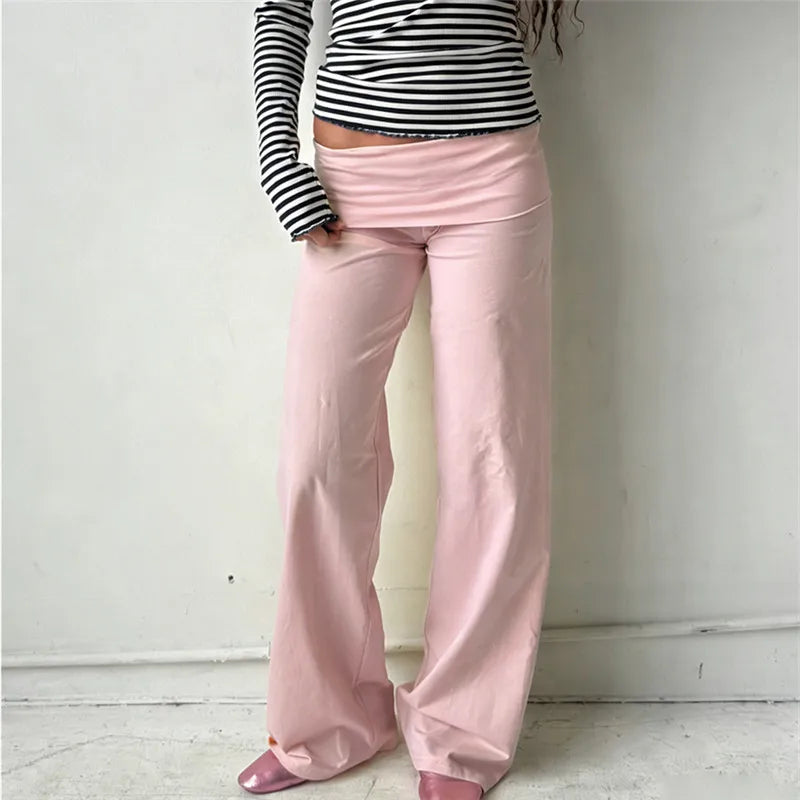 2026 Fold Over Wide Pants